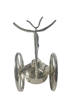 Carrito Calienta Coñac (Plata ) Mango Madera Sin Copa