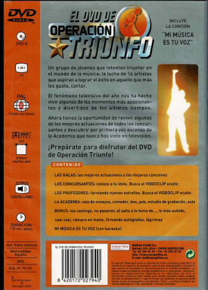 EL DVD Operación Triunfo  (2002)