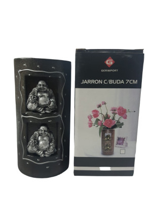 Jarrón Florero de Madera Buda 16xm por 7cm Diámetro