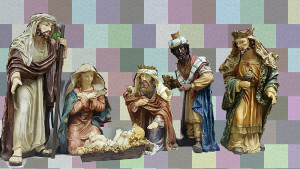 FIGURAS DE MARMOLINA DE LA NATIVIDAD 6 PERSONAJES DE 40 - 60 CM