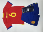 Conjunto RFEF la Roja Pantalón Camiseta Calcetines  10 Años INIESTA 6 -  2016-2017  Bajo Licencia de la Federación de Futbol