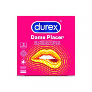 Preservativos Durex Dame Placer (Con Puntos y Estrías) 3 Unidades