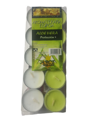 Velas Aromaterapia Aloe Vera Protección  (10 unidades)