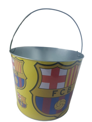 Cubo de Metal Serigrafiada ,Futbol Club Barcelona