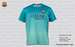 Camisetas FCB 3ª EQ Neymar nº 11 Talla 8 Años Temporada 16/17 (Replica Oficial)