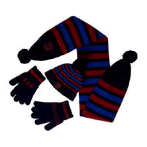 Set Guantes Bufanda Gorro FCB Infantil  2-8 Años (Producto Oficial )