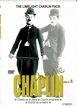 Charlie Chaplin ,3 x 1  Charlot en la Playa ,Charlot Emigrante, Charlot En el Teatro.