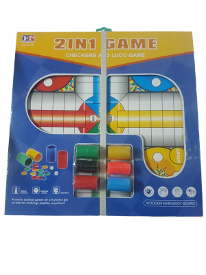 2X1  Juego Parchis y Damas 2 tableros 40x40