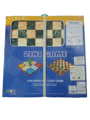 2X1  Juego Parchis y Damas 2 tableros 40x40